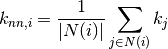 k_{nn,i} = \frac{1}{|N(i)|} \sum_{j \in N(i)} k_j